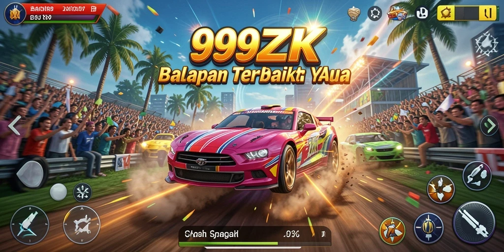 Gameplay menarik dari 999ZK dengan balapan seru.