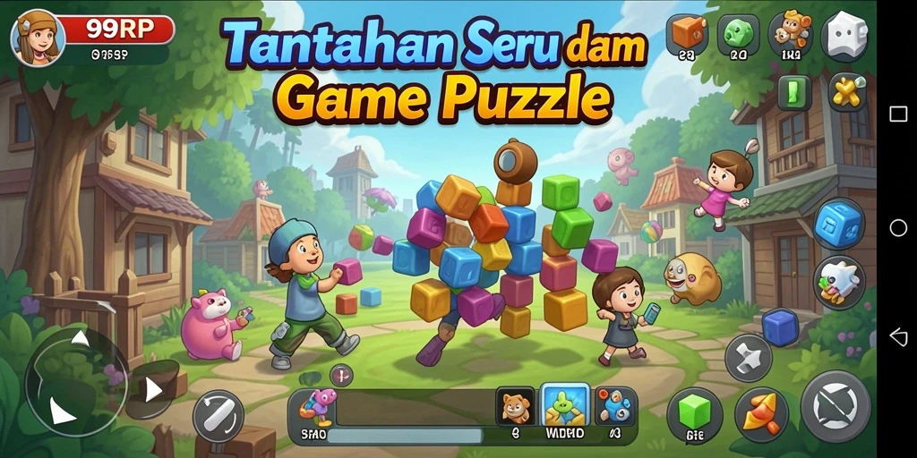 Screenshot gameplay 99RP menampilkan tantangan Puzzle menarik.