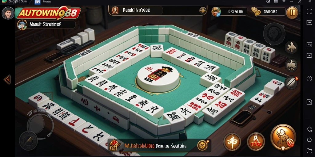 Screenshot gameplay AUTOWIN88 menampilkan keindahan papan Mahjong yang penuh warna.