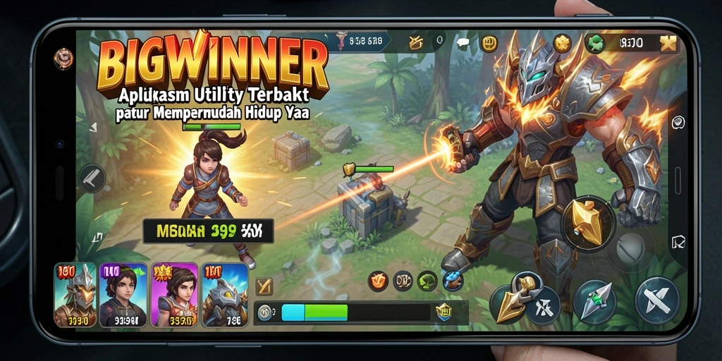 Tampilan antarmuka pengguna aplikasi BIGWINNER yang intuitif dan menarik.