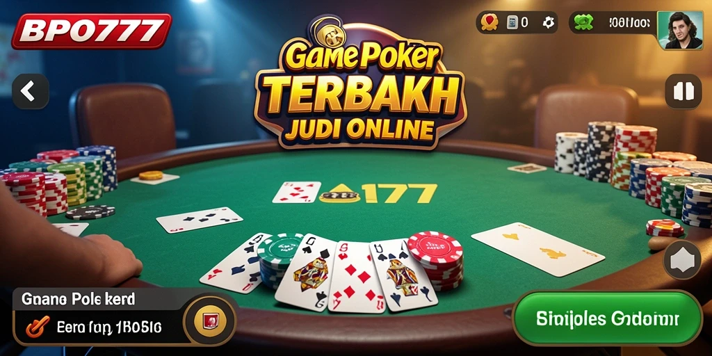 Tampilan gameplay Poker BPO777 yang menarik dan dinamis.