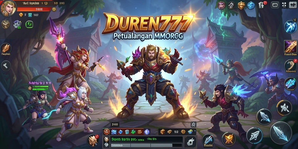 Screenshot gameplay DUREN777 menunjukkan aksi seru di dunia MMORPG.