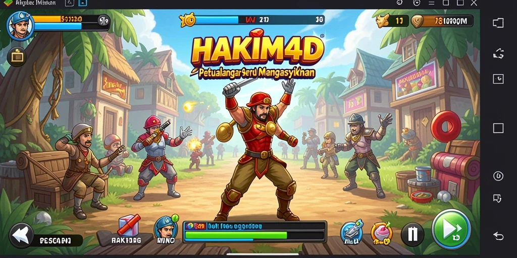 Screenshot gameplay HAKIM4D menampilkan aksi seru penuh tantangan.