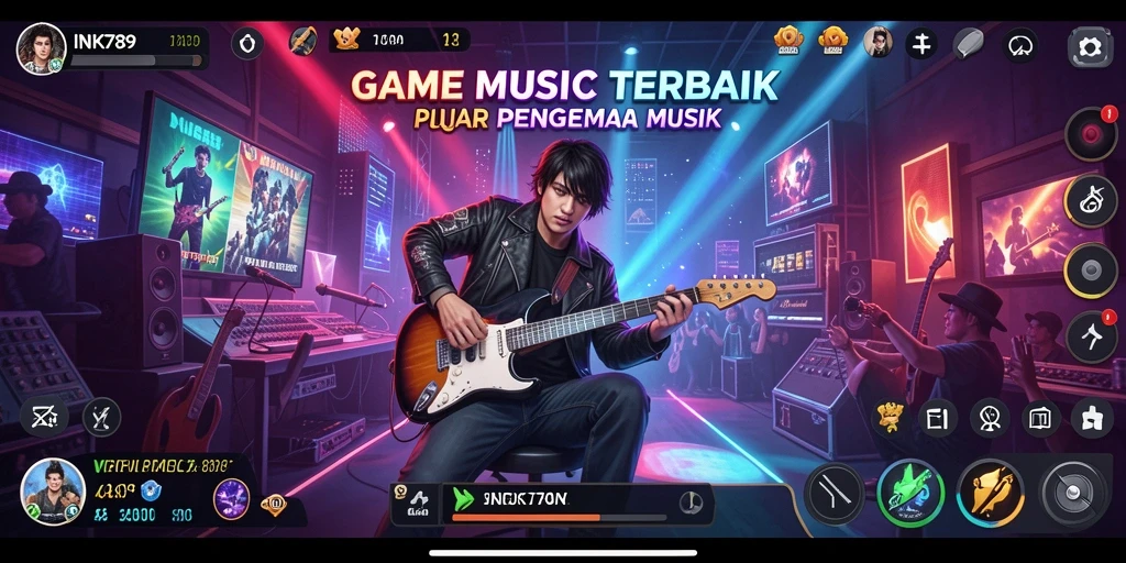Tampilan gameplay INK789 saat menikmati permainan musik yang seru.