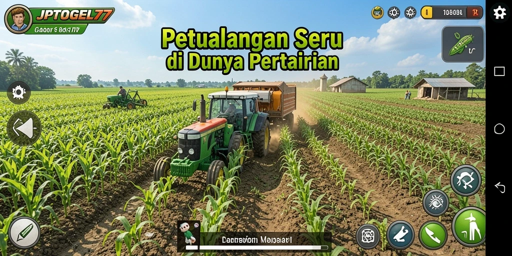 Screenshot gameplay JPTOGEL77 menampilkan aktivitas pertanian yang seru dan interaktif.