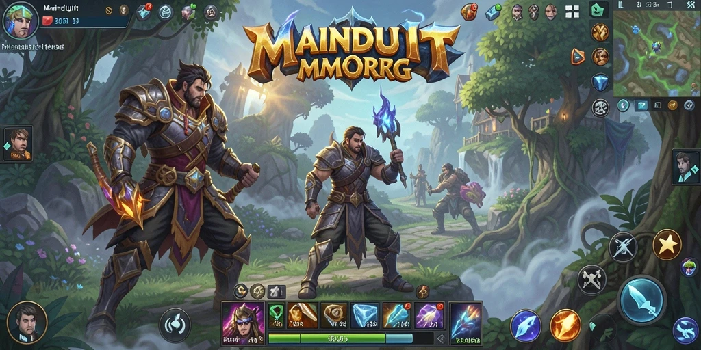 Tampilan gameplay menakjubkan dalam game MMORPG MAINDUIT.