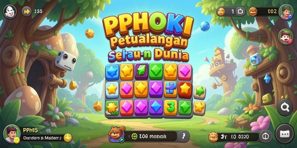 Tampilan menarik dari gameplay PPHOKI dalam kategori Match-3.