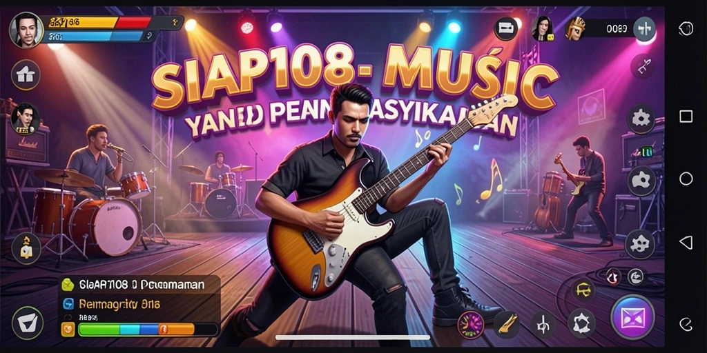 Gameplay menantang dan seru dalam SIAP108 dengan berbagai lagu.