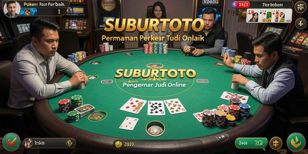 Gameplay SUBURTOTO menampilkan aksi poker yang mendebarkan.