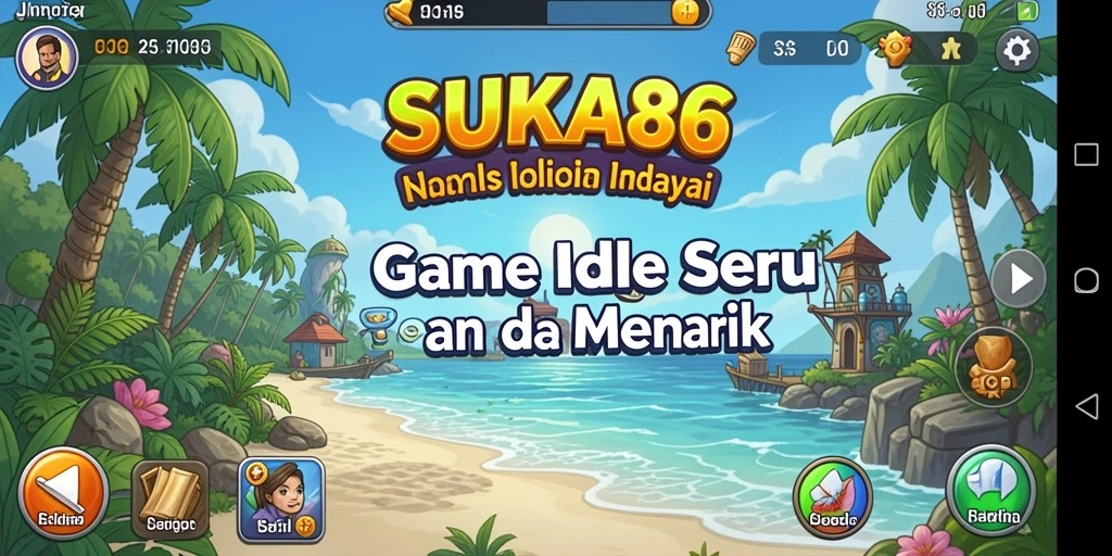 Screenshot gameplay SUKA86 menampilkan aksi santai dan manajemen sumber daya.