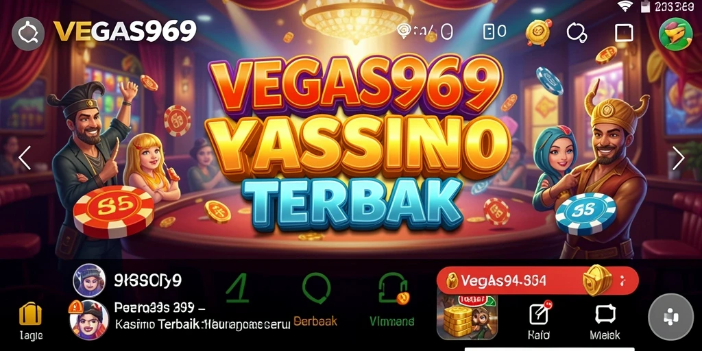 Tampilan menarik gameplay <strong>VEGAS969</strong> dengan mesin slot dan permainan kasino lainnya.